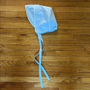 White Baby Bonnet with Ties